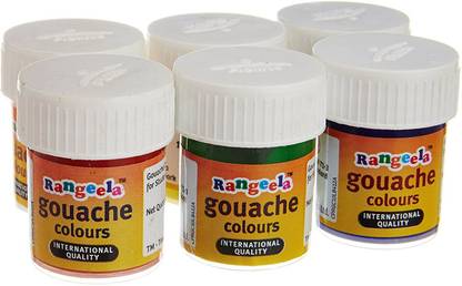 Rangeela gouache color 60ml pack of 6 shades