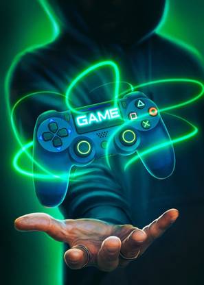 poster of Game gaming and superhero poster room walls( no need of tape) Paper Print