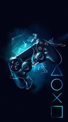 poster of PlayStation gaming and superhero poster Paper Print