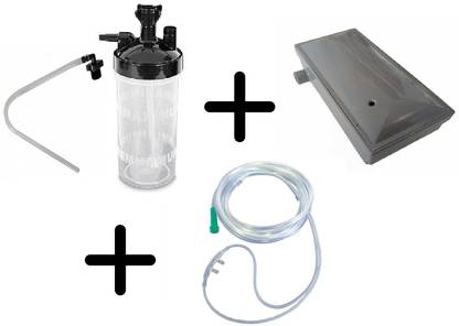 eminent Humidifier Bottle with Everflo Filter and Cannula For Oxygen Concentrator Respiratory Exerciser
