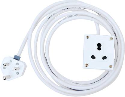 BITCORP Extension Board 15A 16A Single Socket 15 Meter 4 mm Long Wire Cable Cord with 25 Amp Power Plug 1  Socket Extension Boards