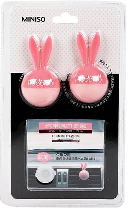 MINISO Sea Fragrance Car Freshener Diffuser Vehicle-mounted Scent Diffuser (Sea Fragrance) Beads Aromatherapy Vent Clip, Pink