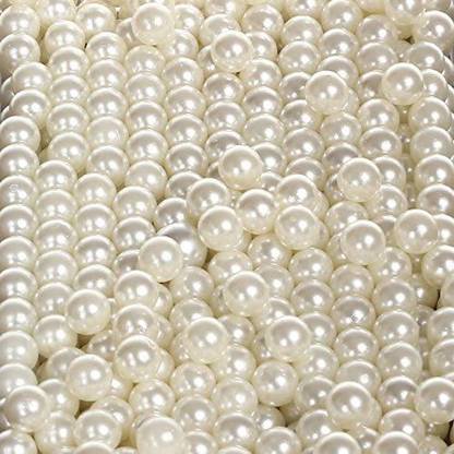 Royal Villa White-8 mm - 1 Kg Pearl, Crafts Beads for Beading DIY Jewellery-1000 grams ()