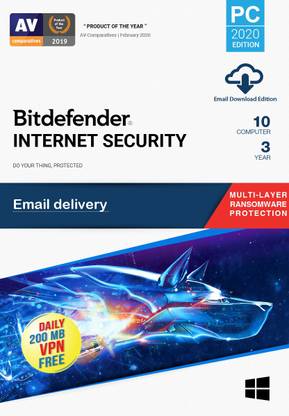 bitdefender 10 PC PC 3 Years Internet Security (Email Delivery - No CD)