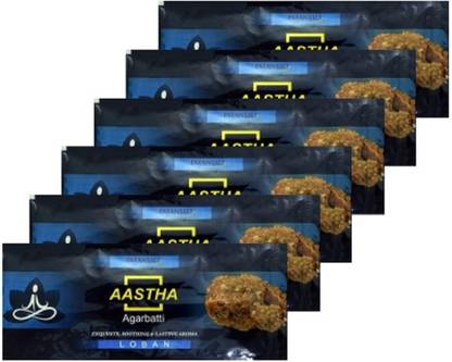 पतंजलि AASTHA Luxury Premium Loban Agarbatti/Incense Sticks (Pack of 12, 120 pieces) लोबान अगरबत्ती
