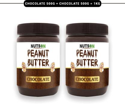 nutson All Natural Chocolate Peanut Butter (500g) (Pack of 2)