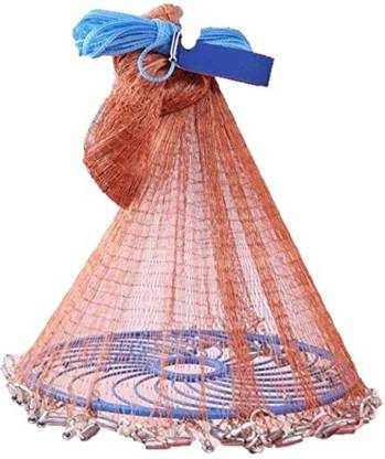 CUBE 2.8M/9FT American Hand Throw Cast Fishing Net Easy Throw & Sinker For Fishermen Tool Aquarium Fish Net