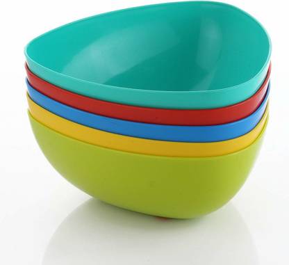 STUNNER Plastic Serving Bowl Triangle Bowl unbreakable plastic Serving Bowl small eco triangle snack and serving bowl set Plastic Vegetable Bowl