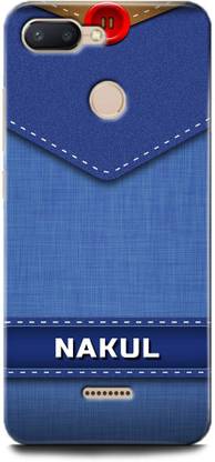 WallCraft Back Cover for Mi Redmi 6 NAKUL NAME, N LETTER, BLUE, JEANS, ALPHABET, DESIGN