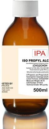 IPA 500ml Isopropyl Alcohol 99% for cleaner,cleaning solution for electronic parts such as mobile, compute,LCD MONITORS,laptops, for Computers, Gaming, Laptops, Mobiles