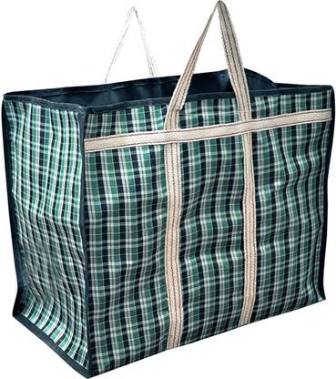 sanjis Multipurpose Super Jumbo Big Heavy Duty Toy Clothes Files Picnic Shopping Storage Organizer Grocery Vegetable Canvas Bag with Strong Handles and Strong Base with Open Top(25x15x21)