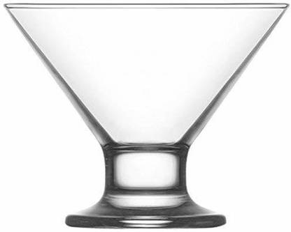 GOPINATH TRADERS (Pack of 6) Dizzy Ice cream Glass cup, Dessert Bowl - Pudding Bowl, 165 ml Glass Dessert Bowl Glass Set Water/Juice Glass