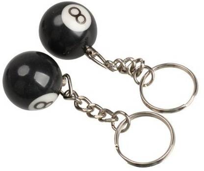 Laxmi Ganesh Billiard LGB Billiard Pool Key Chain Snooker Table Ball Key Ring Gift Lucky NO.8 Key Chain