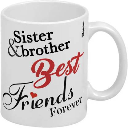 Wagwan Sister & Brother Best Friend Forever Gift for Sister, Gifts for Brother MG20506 Ceramic Coffee Mug