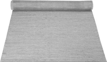 Jade Yoga Mat 100% Natural Cotton Rug Solid Pattern Grey 4 mm Yoga Mat