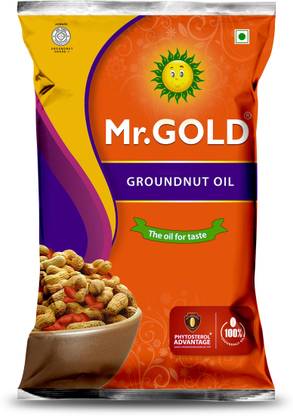 Mr. Gold Filtered Groundnut 1 Ltr Groundnut Oil Pouch