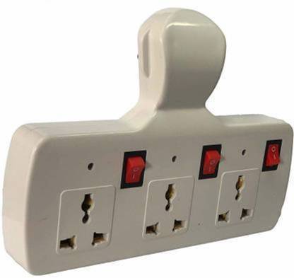 Safe heaven 172 3 PIN Multi Plug with Indicator 6 A Three Pin Socket Power Plug