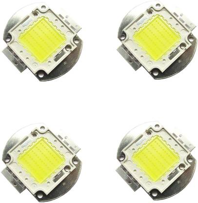 TechWiz 20w High Power LED Chip Full Spectrum White Light 12 volt (Pack of 4) Educational Electronic Hobby Kit