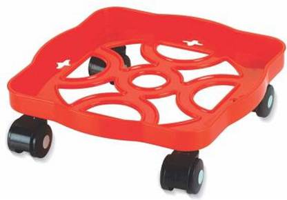Dira Square Shape Plastic Gas Cylinder Trolley Stand with Wheels Gas Cylinder Trolley