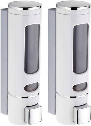 KKD Capsule White ( Set of 2 ) 400 ml Gel, Lotion, Soap, Shampoo Dispenser