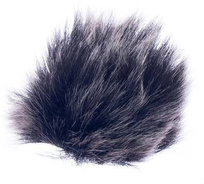 Power Up Black Fur Microphone Windscreen for Lapel Lavalier Mic Fur Microphone Windscreen