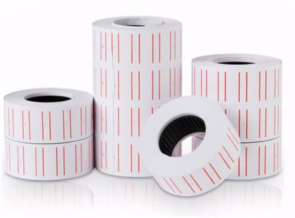 OFIXO Adhesive Label Roll Adhesive Label Roll For Price Label Printer Machine/Paper Tag Mark Stickers 10 Rolls (500 Labels/Roll) MX-5500 White Self Adhesive Price Label Tag Sticker Office Supplies 20x12mm Price Label Paper Tag Sticker Paper Label