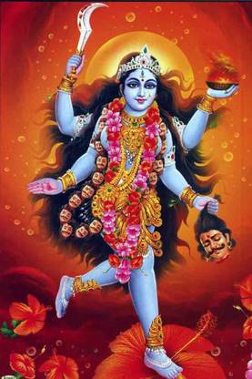 Goddess Maa Kali Waterproof Vinyl Sticker Poster || can1724-1 Fine Art Print