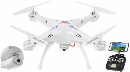 CLICK N HOME Syma X5SW Wi-Fi FPV Real-time Camera 2.4G 4CH 6-Axis Gyro RC Drone UAV RTF UFO Headless Quadcopter (White)