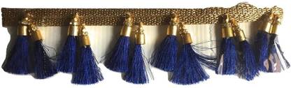 XLDreams 1.2 meter Dark Blue Saree Lace reel for saree pallu 1.2 meter Dark Blue Saree Lace reel for saree pallu Lace Reel