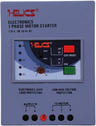 HELICS (SRCW-420): [Fully-Automatic]Submersible Starter with Water Level Controller (Two Tank's Controllable/1.0 to 1.5HP) with Start & Run Capacitor(50+ 50.mfd) & Sensor Submersible Water Pump