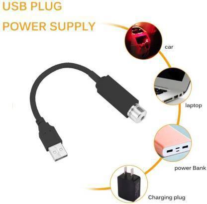 UPROKT Car Star Light, 12V LED Car Lamp, 360 degree Rotation Use for USB Disco Light / Night Light / Room / Car / Party Decoration Disco Laser Car Fancy Lights, Car Roof Full Star Projection Car Fancy Lights Car Fancy Lights Car Fancy Lights