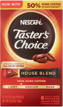 Nescafe Taster's Choice House Blend 6 Packets Instant Coffee Instant Coffee