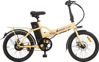 Autonix Easy | White | Foldable Electric Bicycle | Upto 25 km/hr | Upto 40 km 20 inches Single Speed Lithium-ion (Li-ion) Electric Cycle