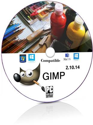 COMPATIBLE GIMP 2.10 - Graphic Design & Image Editing Software - this version includes additional resources - 20,000 clip arts, tech support, instruction manual - for Windows 10 / 8 / 7 / Vista / XP and MAC