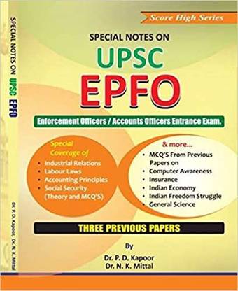 Special Notes On Upsc Epfo Enforcement Officers/ Accounts Officer Recruitment
