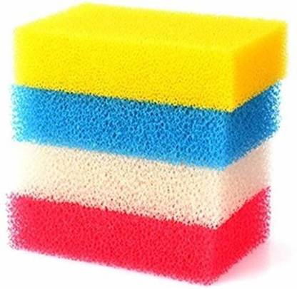 NOHUNT Home Pack of 4 - Scrubbing Sponge Dish Sponge - Non Scratch Cleaning Scrub Sponges – Heavy Duty Sponge -Sponge for Cleaning Plates, Dishes & Removing Stains in Kitchen Scrub Sponge