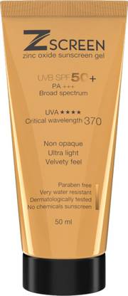 Zscreen Sunscreen - SPF 50 PA+++ SPF 50 PA+++ | Zinc Oxide for Broad-Spectrum Protection