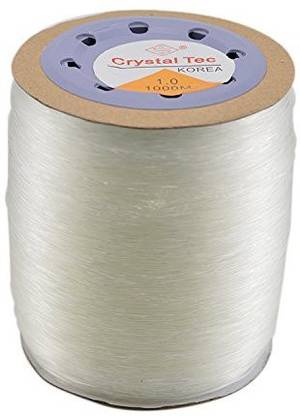 Royal Villa Crystal Clear Elastic Cord Thread 1000M-1mm Spool for Jewelry Making ()