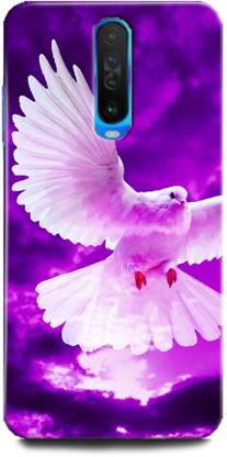 WallCraft Back Cover for POCO X2 PIGEON, PARROT, COLURFULL, KINGFISHER, BIRDS, PINK, GLITTER