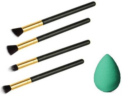 SKINPLUS Makeup Brush Set (Pack of 4) +1 PUFF