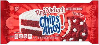 Chips Ahoy Nabisco Red Velvet Cream Cheese Flavored Chips Soft Cookies Cookies Biscuit