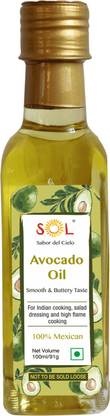 Sol 100% Pure Avocado Refined Oil Extract Oil Glass Bottle