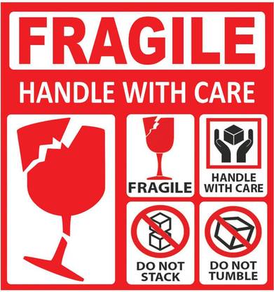 Anweshas Pack Of 60 Fragile Do Not Stack Do Not Tumble Handle With Care Label Sticker Emergency Sign Price In India Buy Anweshas Pack Of 60 Fragile Do Not Stack Do