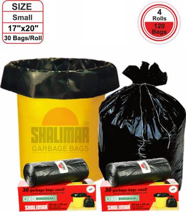 SHALIMAR Biodegradable Eco Friendly bag 4 Rolls Small 20-25 L Garbage Bag  Pack Of 120