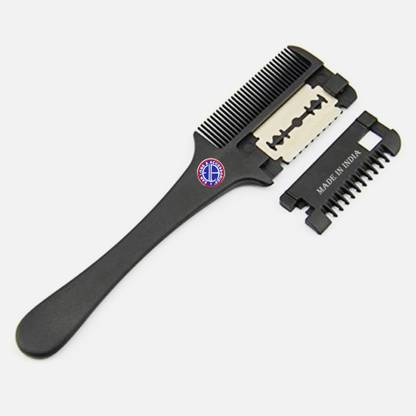 Ear Lobe & Accessories Quality Barber Scissor Hair Cut Styling Razor Comb Hairdressing Tool 1pcs