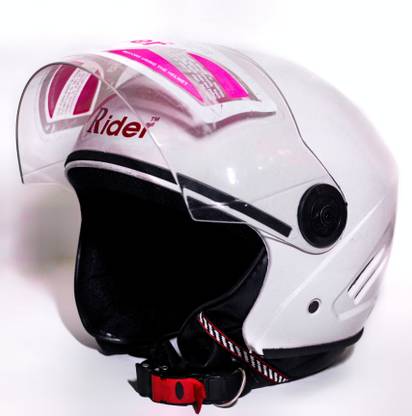 RIDER OPEN FACE NEW TECH WHITE Motorbike Helmet