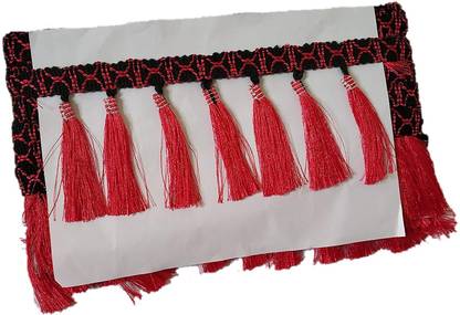 hariyanilace NEW FANCY Cherry red 4ins tassels lace Lace Reel