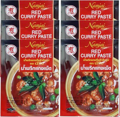 Namjai Red Curry Paste, 50g (Pack of 6)