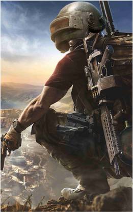 PUBG Wall Poster For Room With Gloss Lamination M63 Paper Print