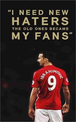Zlatan Ibrahimovic Wall Poster For Room With Gloss Lamination M61 Paper Print